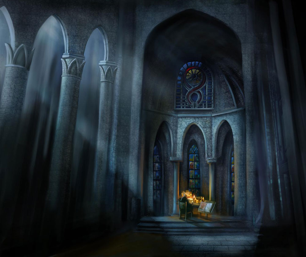 Cain in Monastary Art from Diablo III