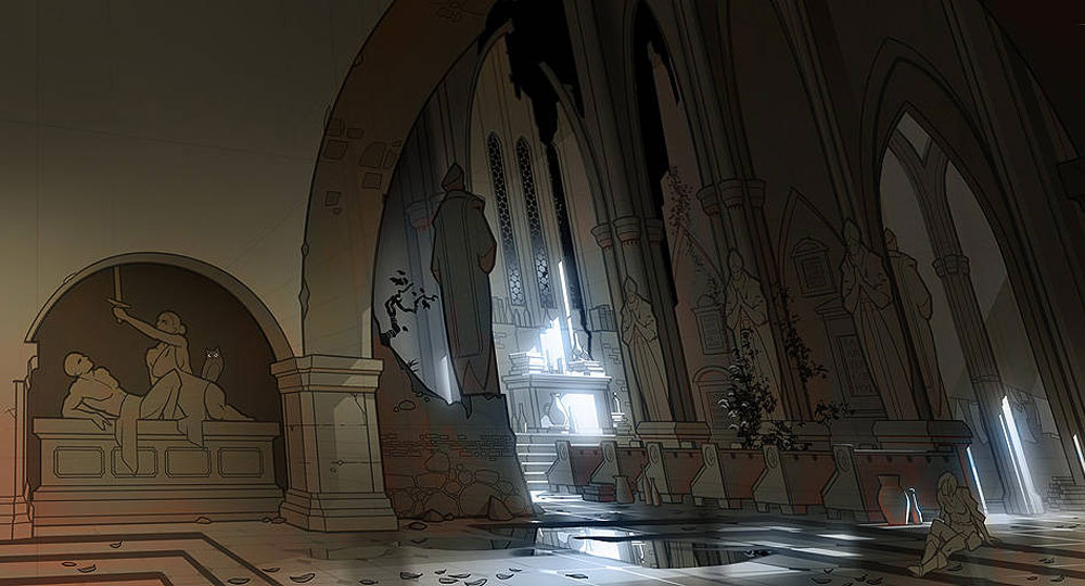Cathedral Interior Art from Diablo III