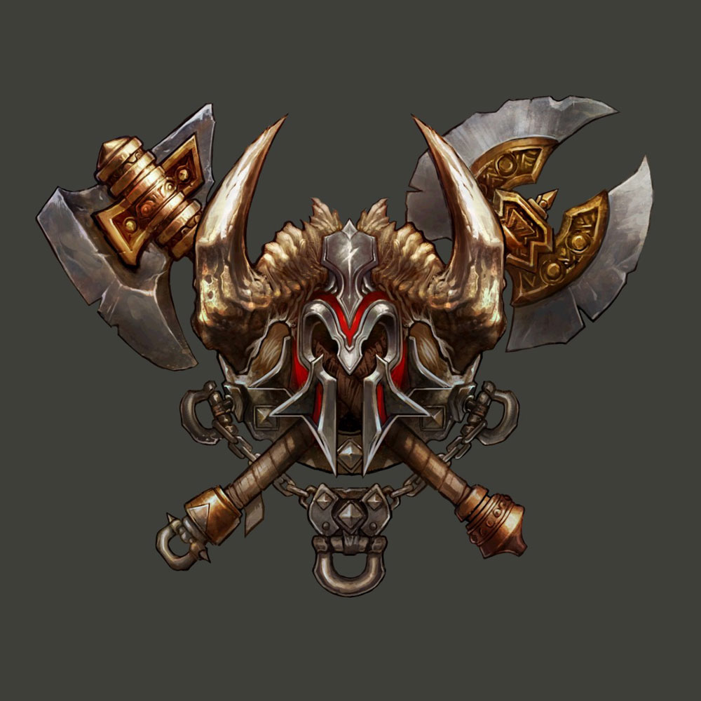 Barbarian Crest Art from Diablo III