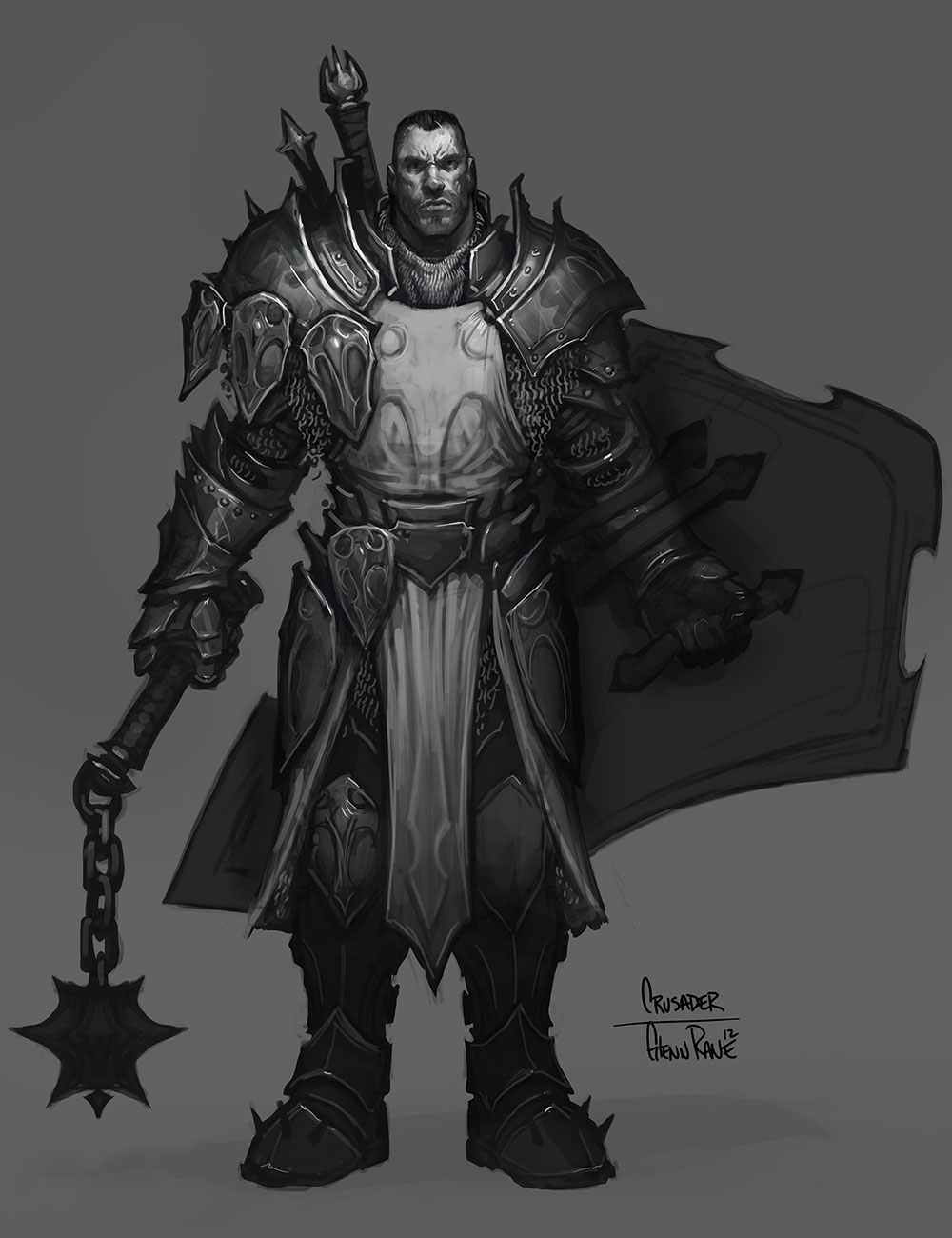 Crusader Male Art from Diablo III