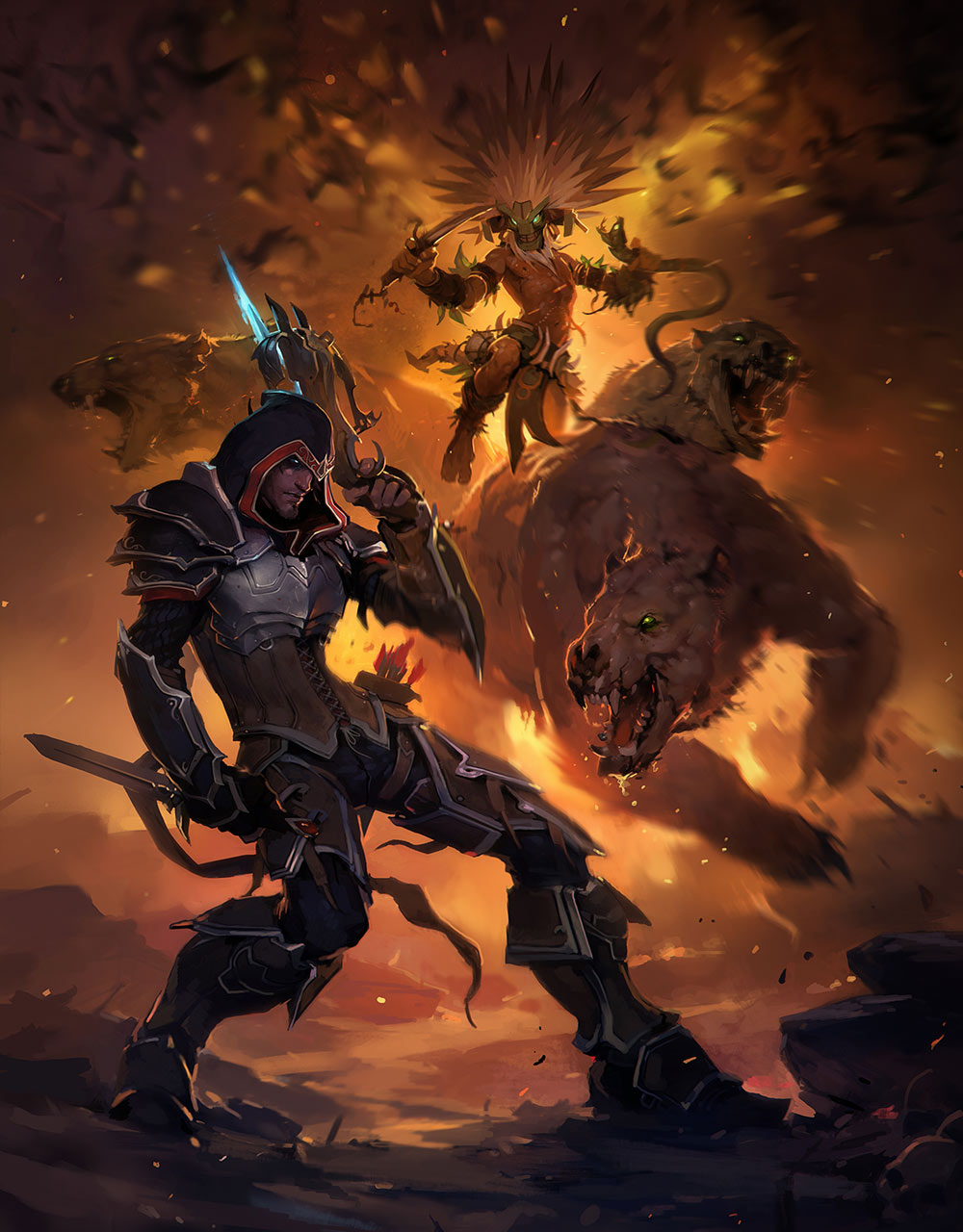 Demon Hunter Promo Art from Diablo III