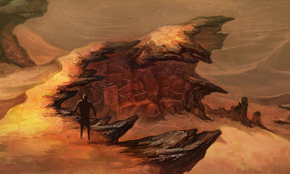 Desert Cliff Art from Diablo III