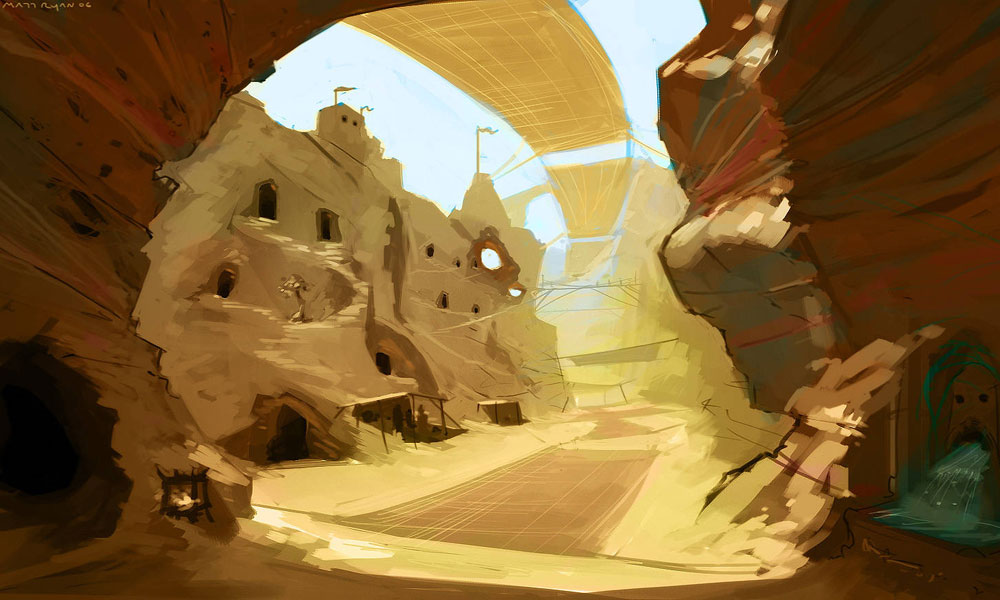 Desert Town Art from Diablo III