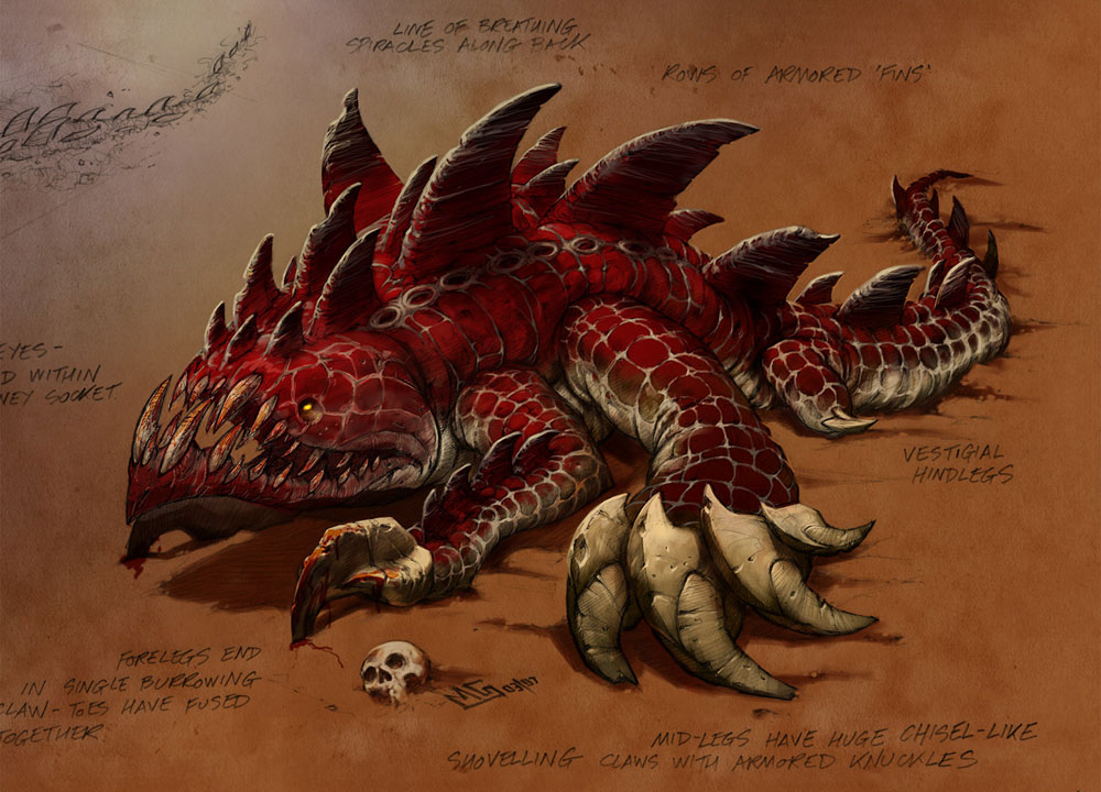Dune Thresher Art from Diablo III