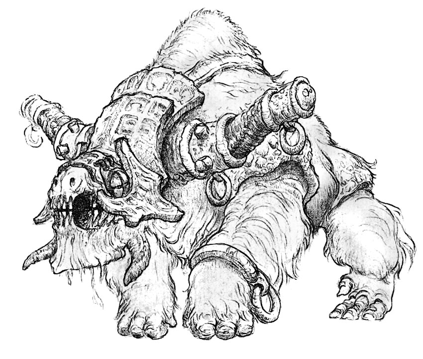 Horned Ground Sloth Art from Diablo III