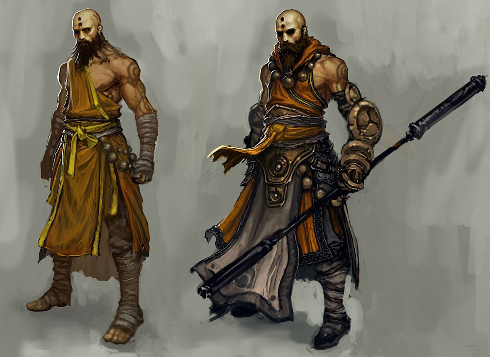 Monk Male Art from Diablo III