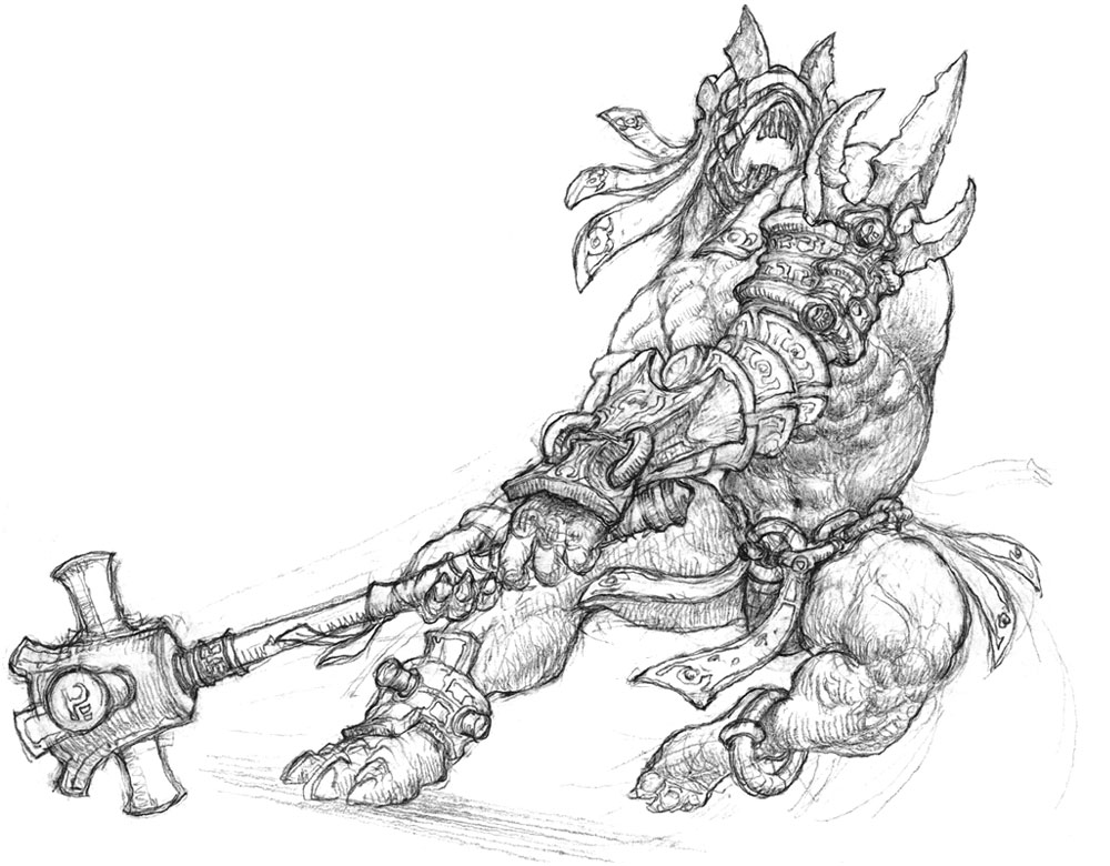 Triune Leader Blood Guard Art from Diablo III