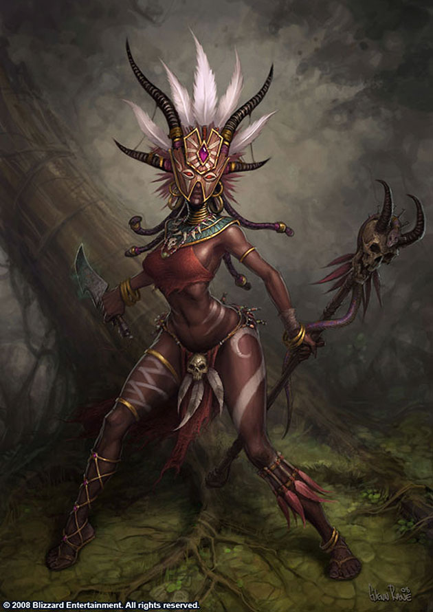 Witch Doctor Female Art from Diablo III