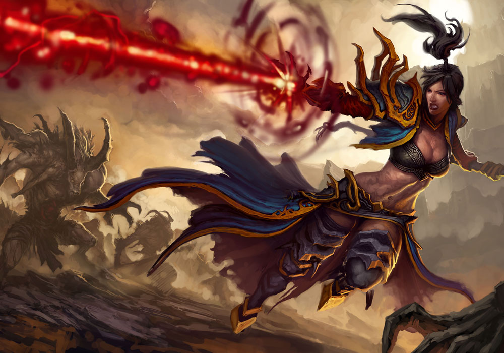 Wizard Female Art from Diablo III