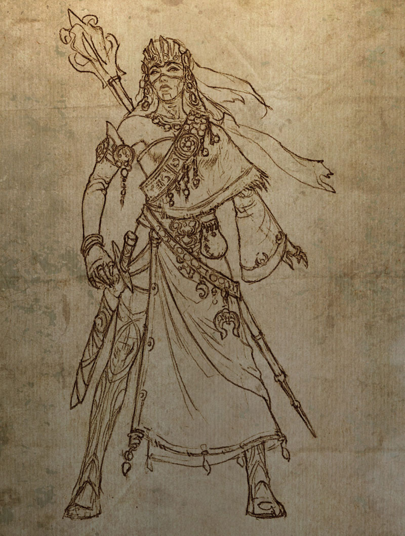 Wizard Female Art from Diablo III