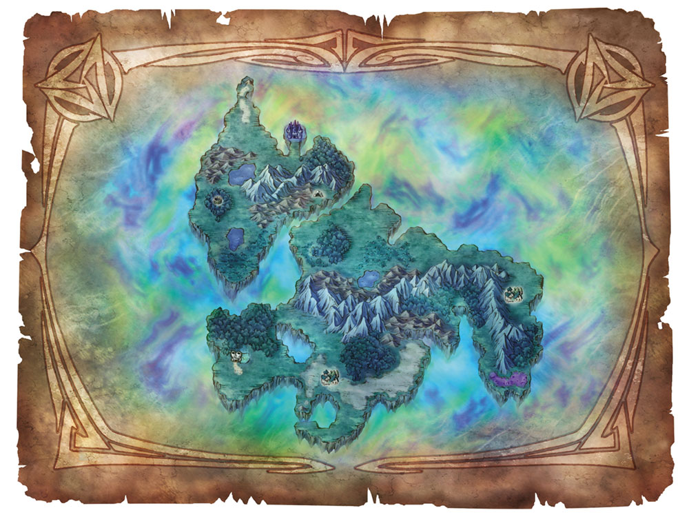 Island Map Art from Dragon Quest VI: Realms of Revelation
