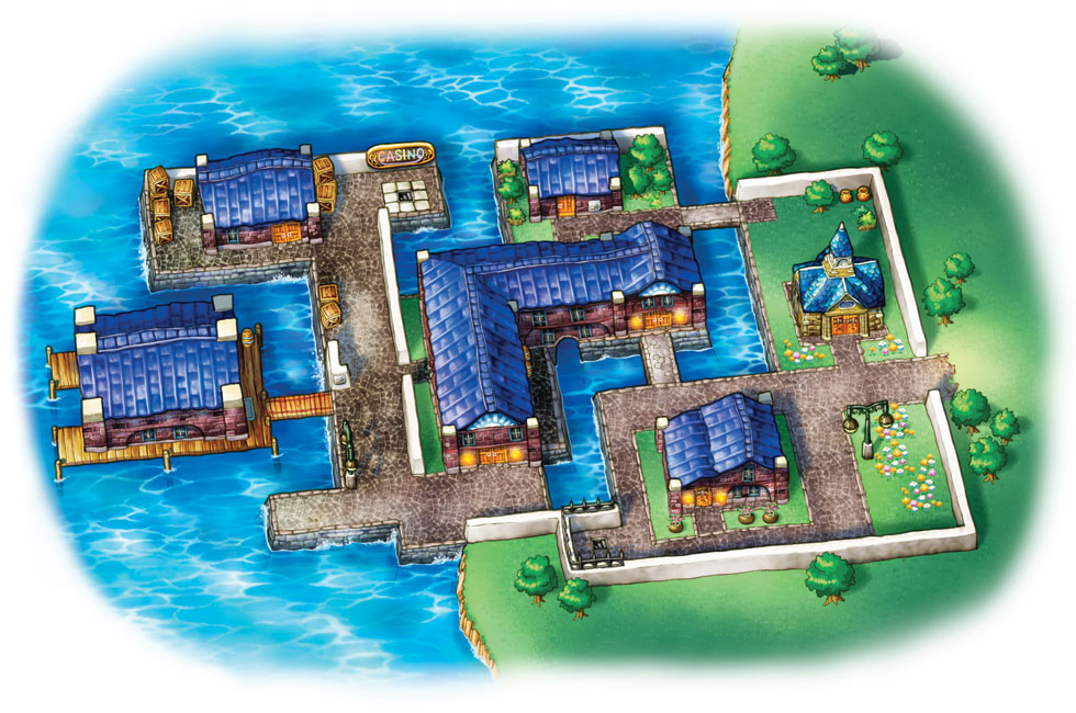 Town Concept Art from Dragon Quest VI: Realms of Revelation