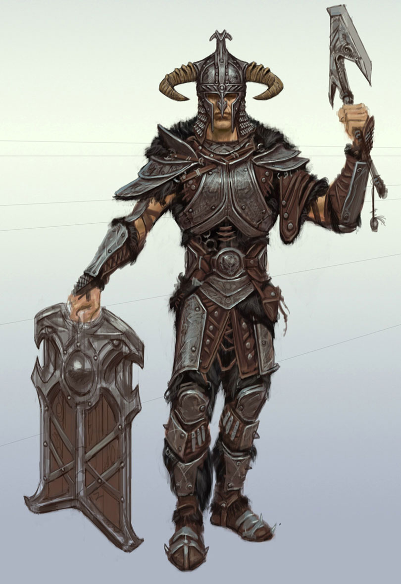 Male Steel Armor Art from The Elder Scrolls V: Skyrim