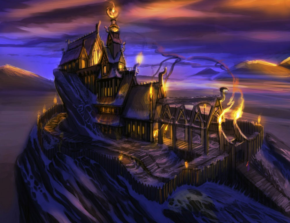 Whiterun Castle Art from The Elder Scrolls V: Skyrim