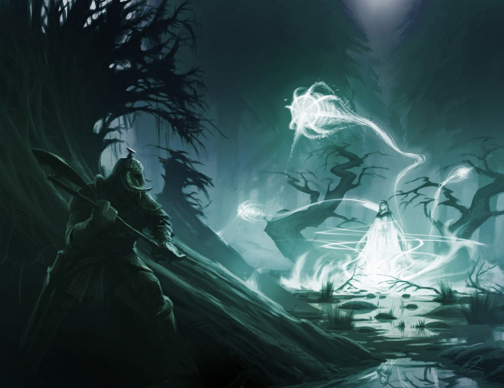 Wisp Encounter Art from The Elder Scrolls V: Skyrim