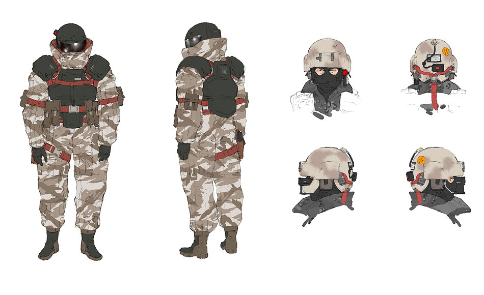 Soldier Concept Art from Metal Gear Ac!d