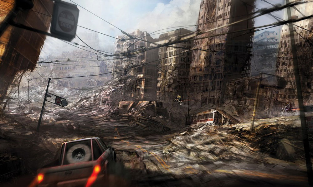 Ruined City Art from MotorStorm Apocalypse