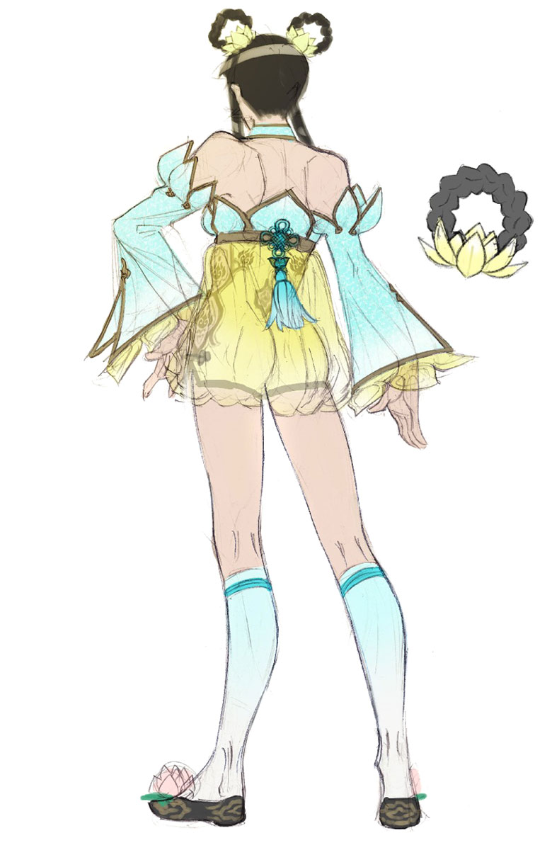 Leixia Costume Back Art from Soulcalibur V