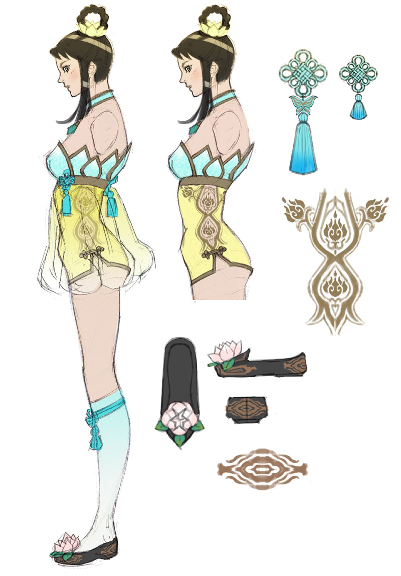 Leixia Costume Side Art from Soulcalibur V