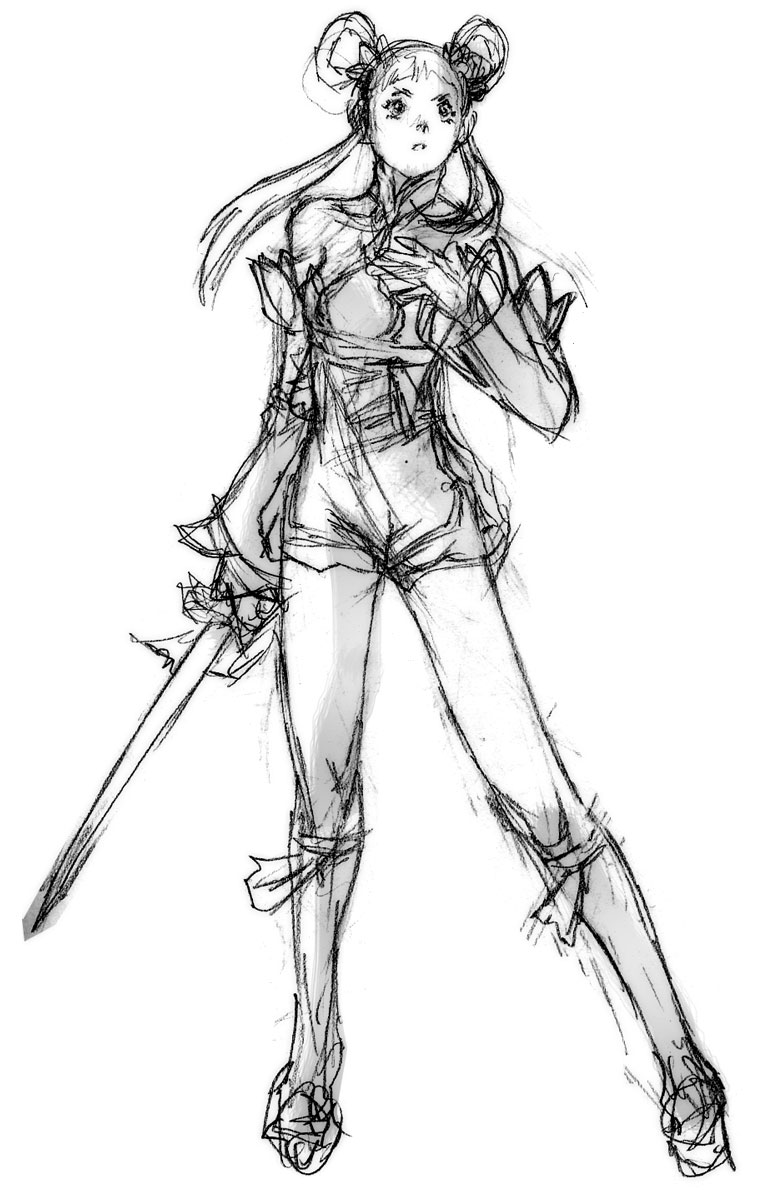 Leixia Sketch from Soulcalibur V