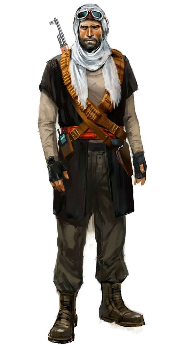 Agent Desert Concept Art from Uncharted 3: Drake's Deception