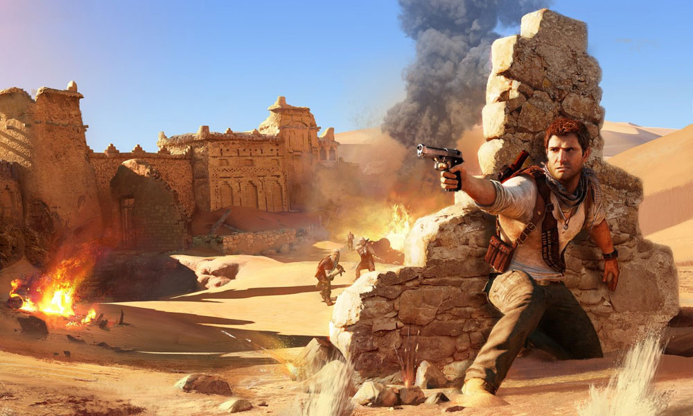 Shootout Art from Uncharted 3: Drake's Deception