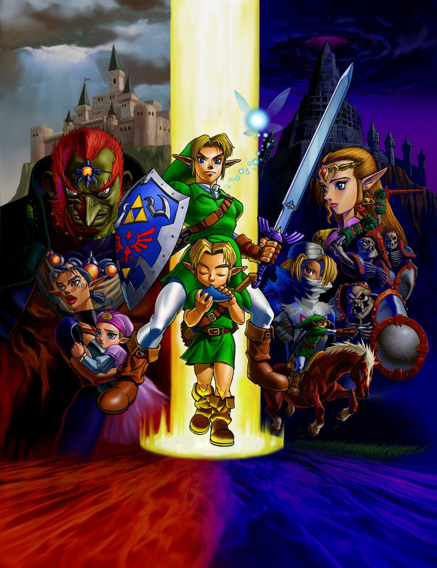 Characters Poster Art from The Legend of Zelda: Ocarina of Time 3D