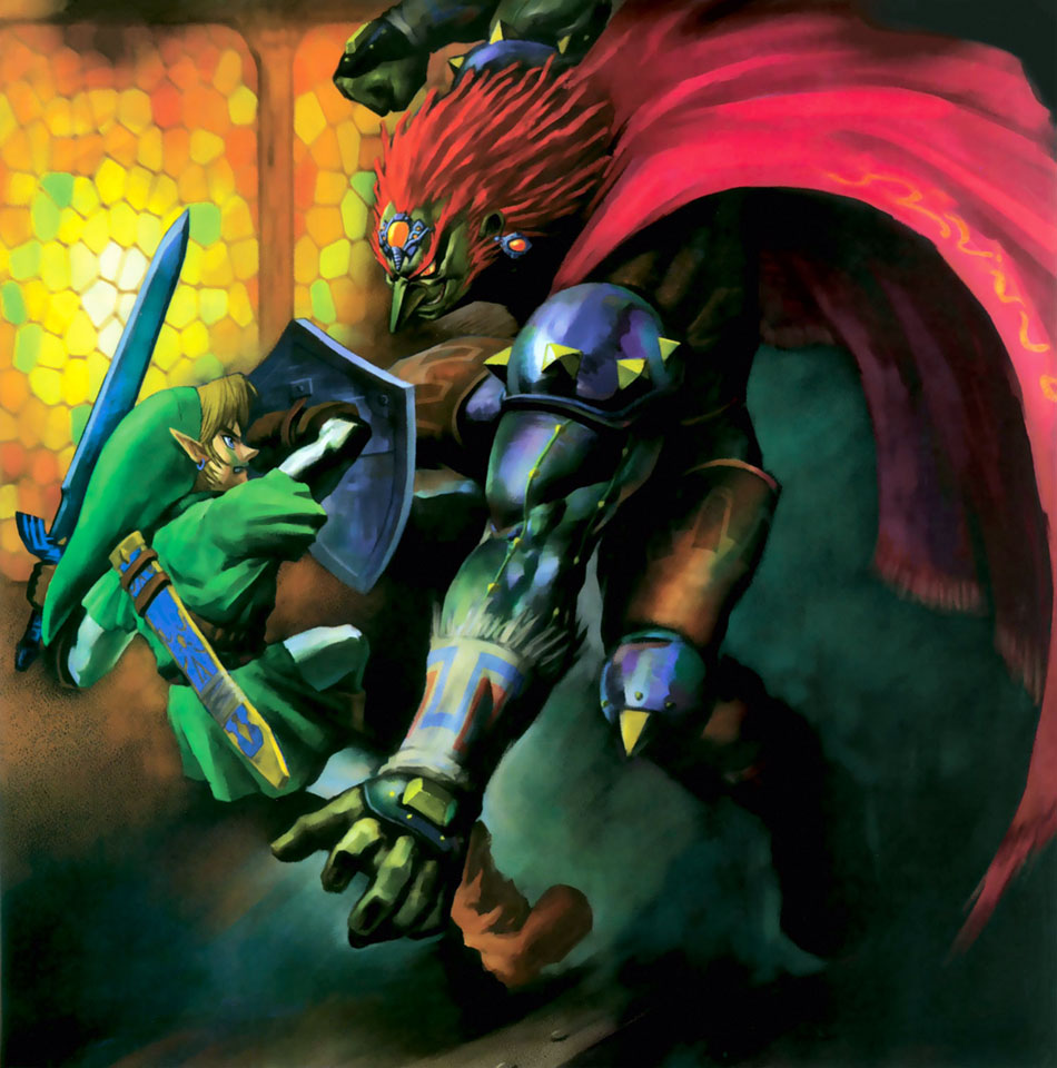 Link & Ganon Battle Art from The Legend of Zelda: Ocarina of Time 3D
