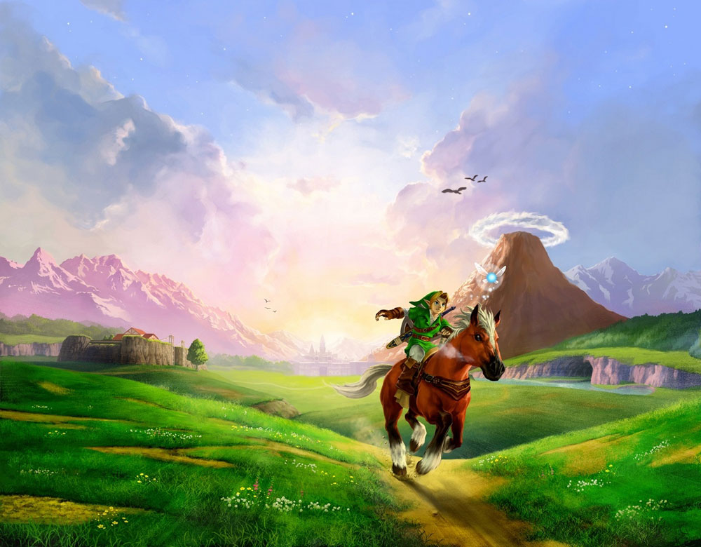 Hyrule Field Art from The Legend of Zelda: Ocarina of Time 3D