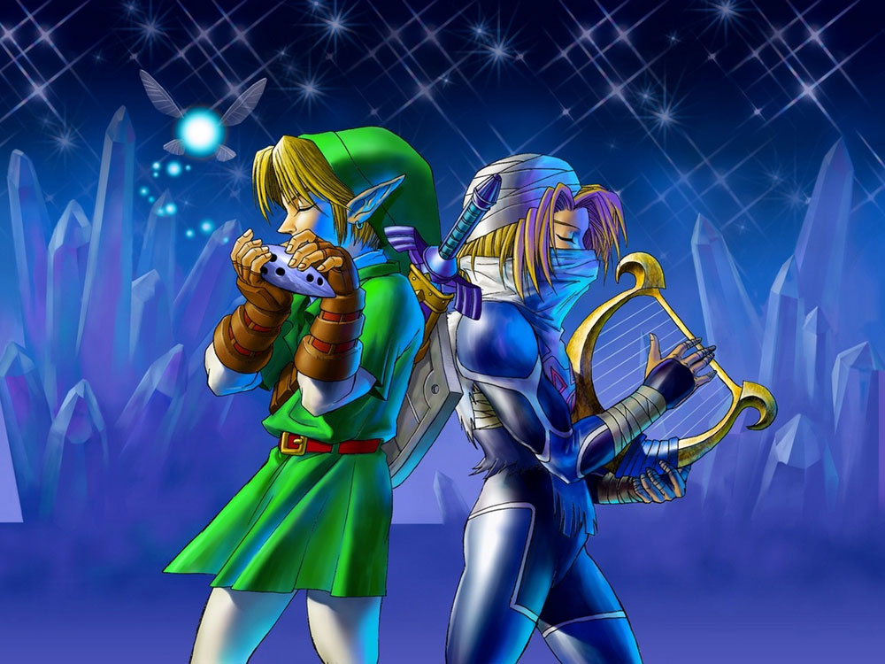 Link & Sheik Art from The Legend of Zelda: Ocarina of Time 3D