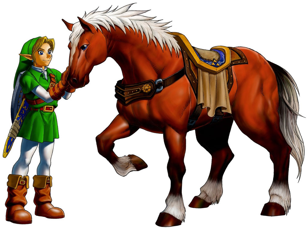 Link & Epona Art from The Legend of Zelda: Ocarina of Time 3D