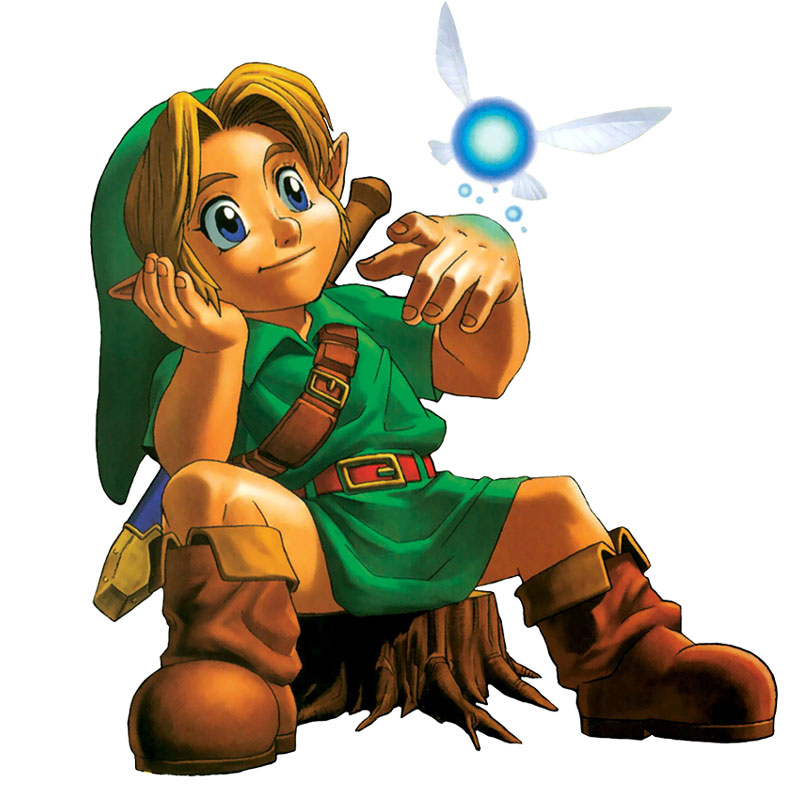 Young Link & Navi Art from The Legend of Zelda: Ocarina of Time 3D