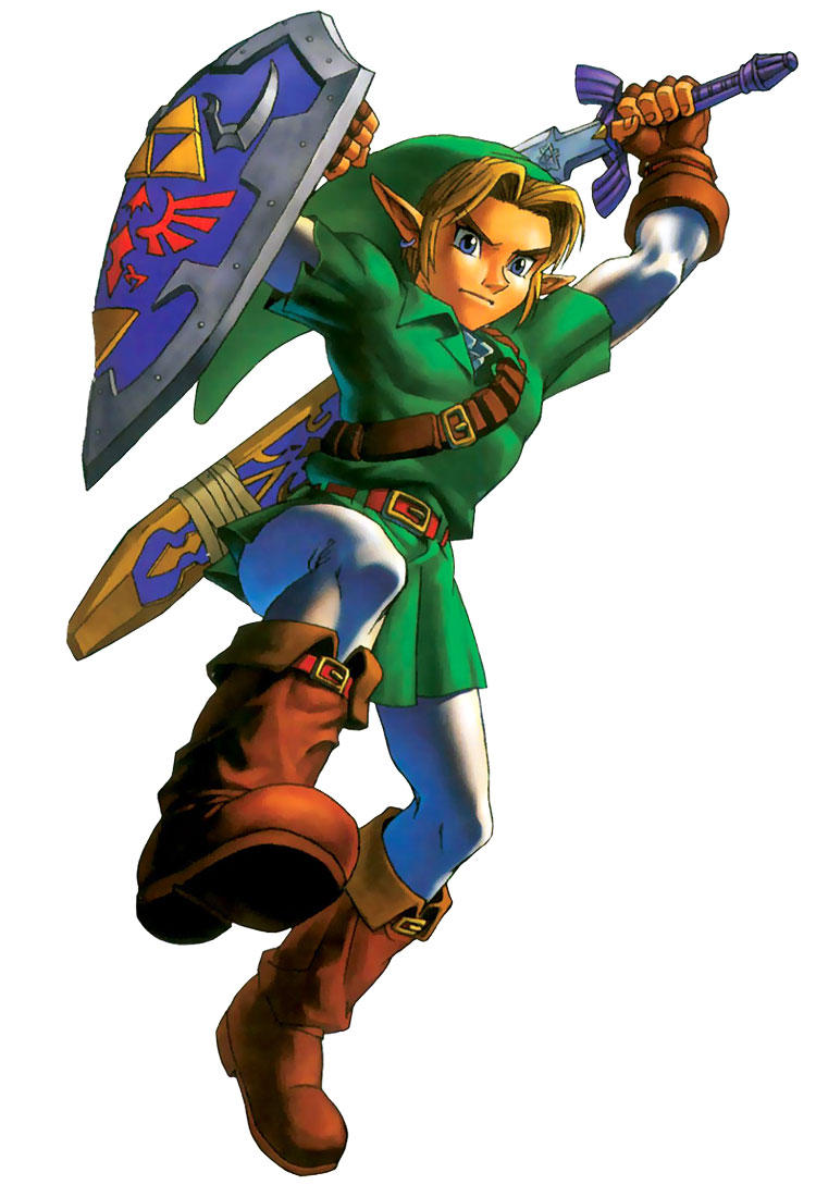 Link Jump Attack Art from The Legend of Zelda: Ocarina of Time 3D