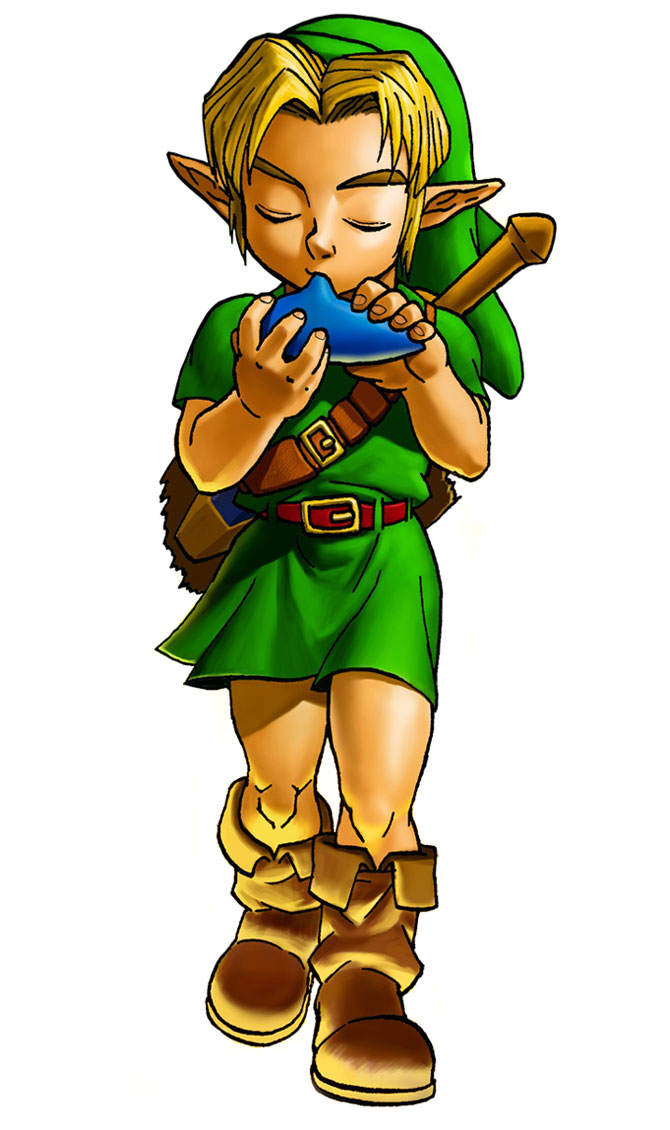 Young Link & Ocarina Art from The Legend of Zelda: Ocarina of Time 3D