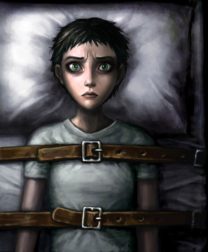 Alice in Rutledge Asylum Bed Art from Alice: Madness Returns