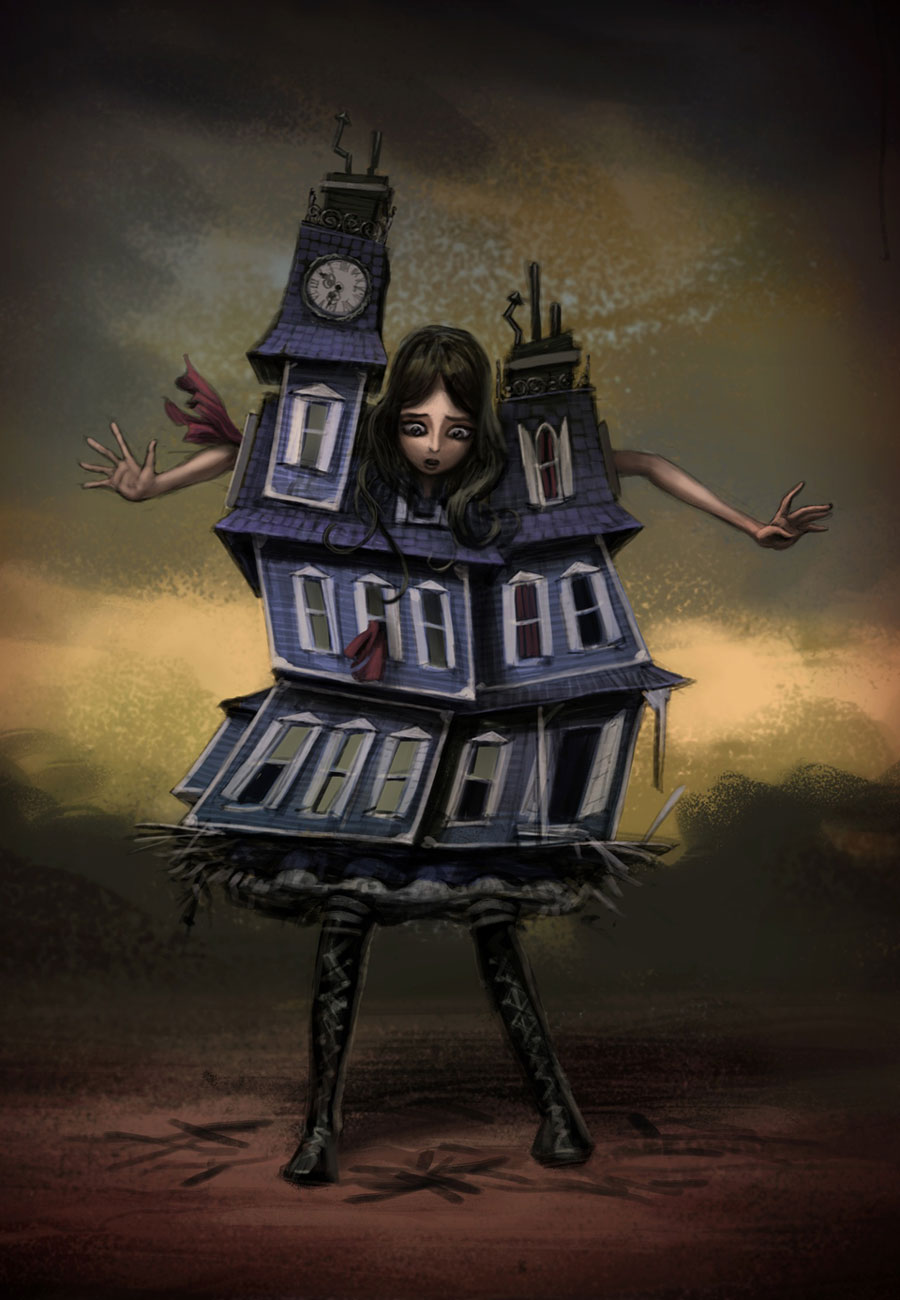 Alice Stuck in House Art from Alice: Madness Returns