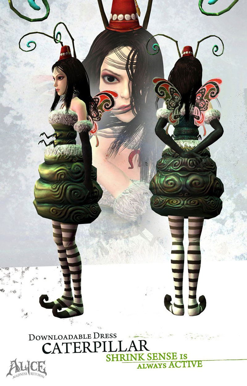 Caterpillar Costume Art from Alice: Madness Returns