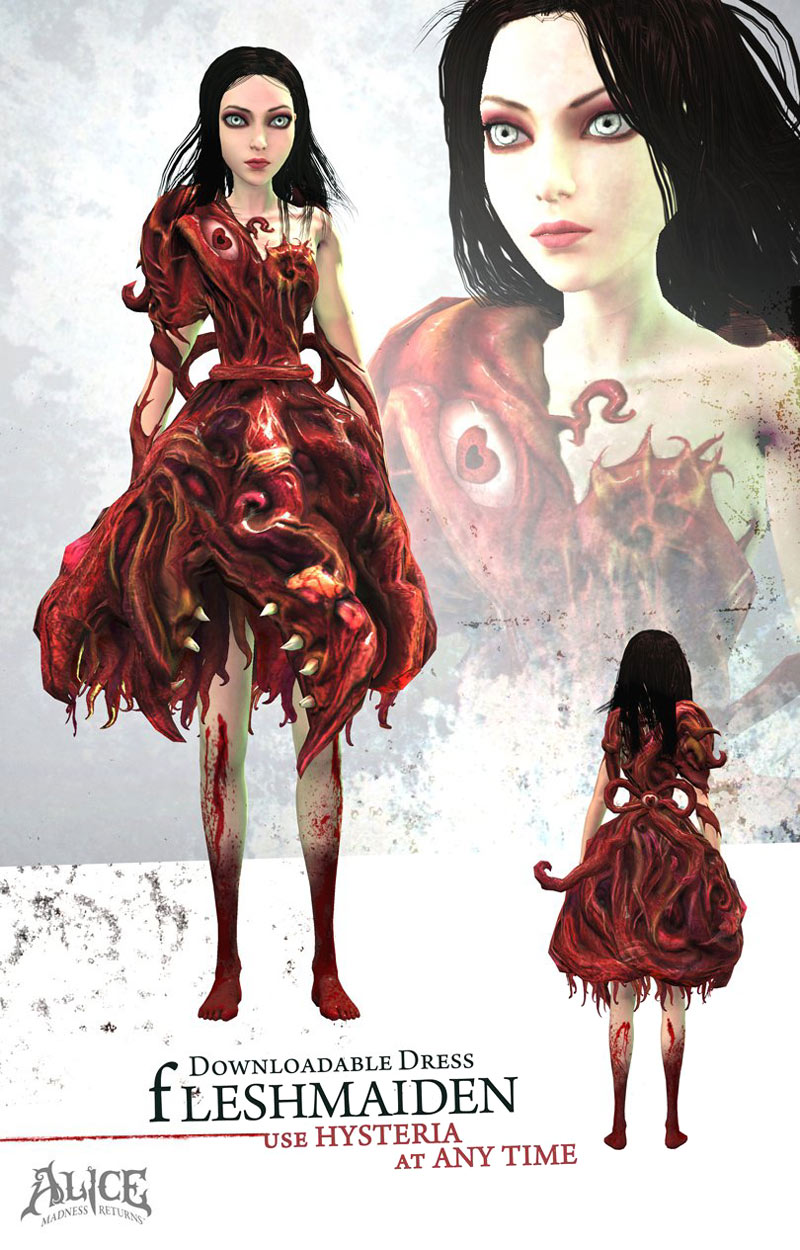 Fleshmaiden Costume Art from Alice: Madness Returns