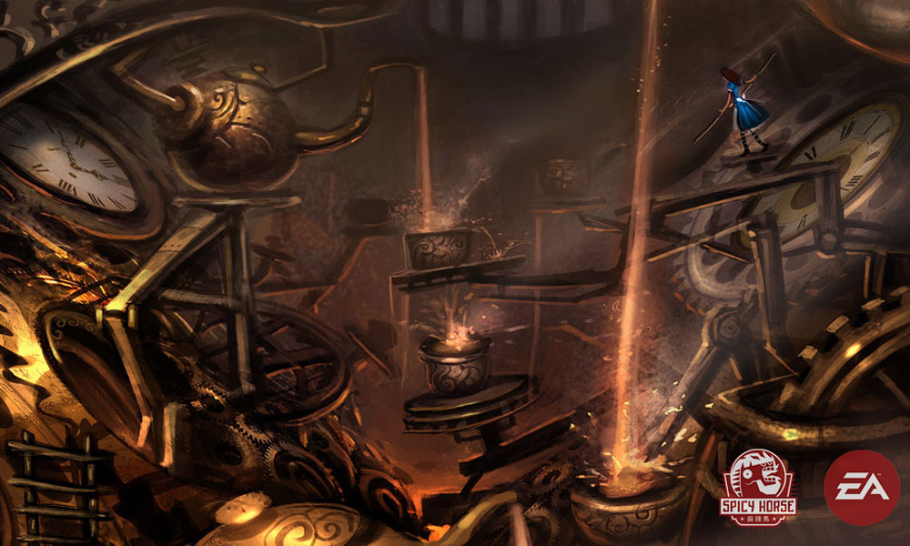 Teapot Environment Art from Alice: Madness Returns