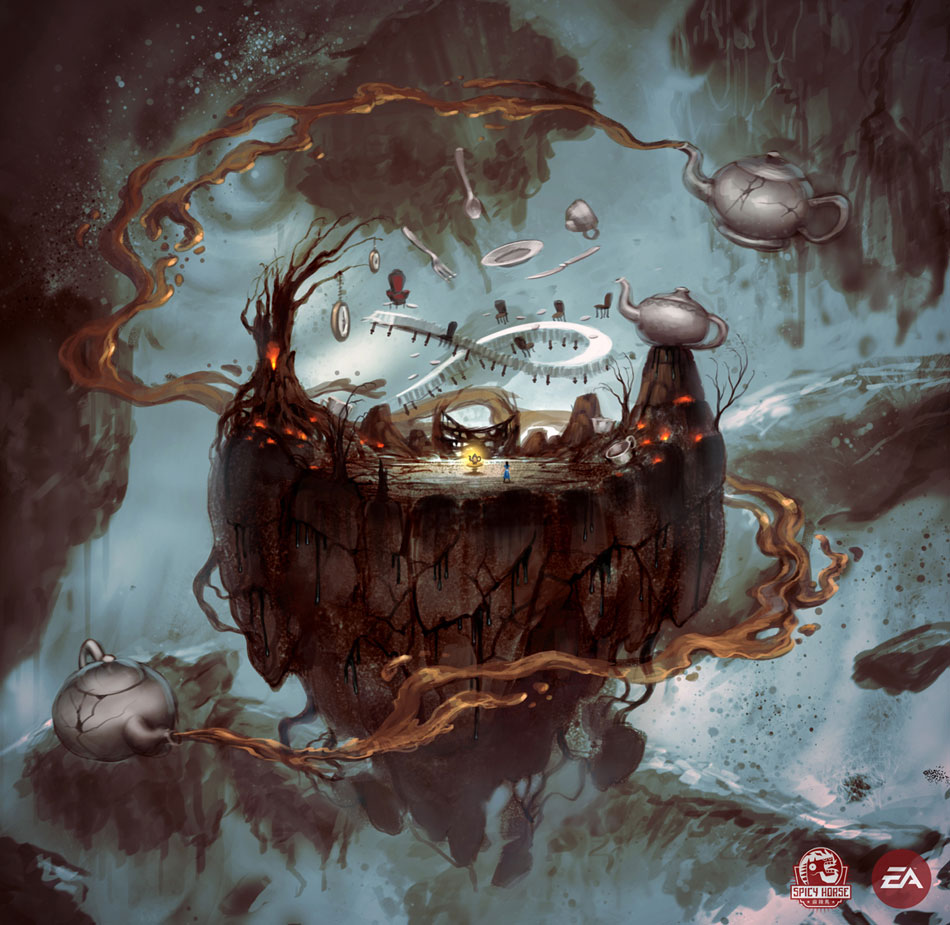 Teapot Cannon Delivery Art from Alice: Madness Returns