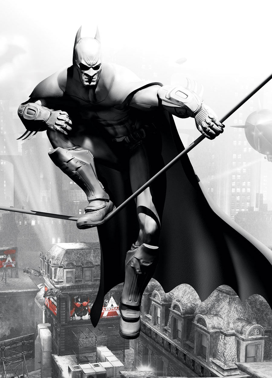 Batman on Wire Art from Batman: Arkham City