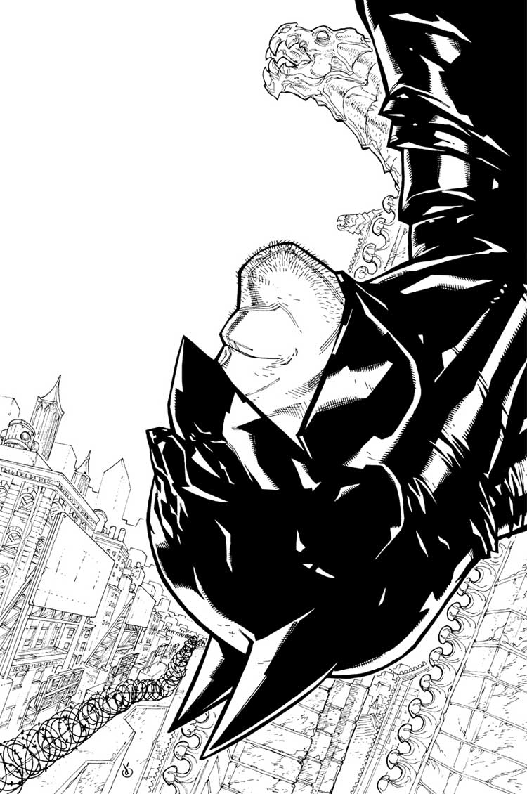 Batman Comic Art Sketch from Batman: Arkham City