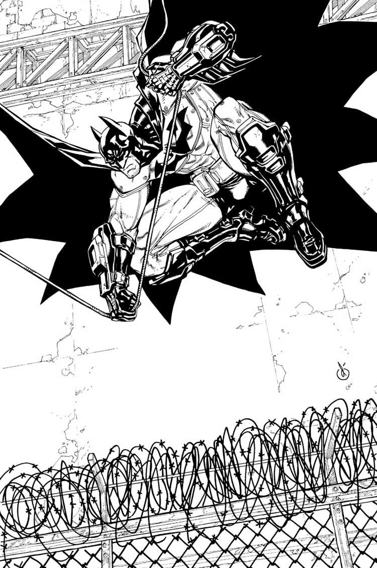 Batman Comic Art Sketch from Batman: Arkham City