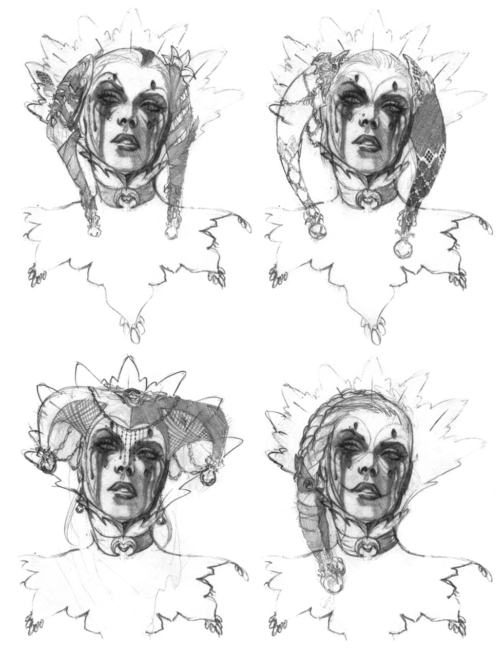 Harley Sketches from Batman: Arkham City