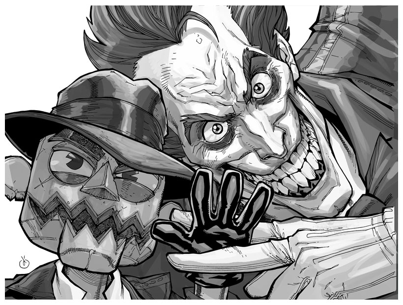 Joker Billboard Sketch from Batman: Arkham City