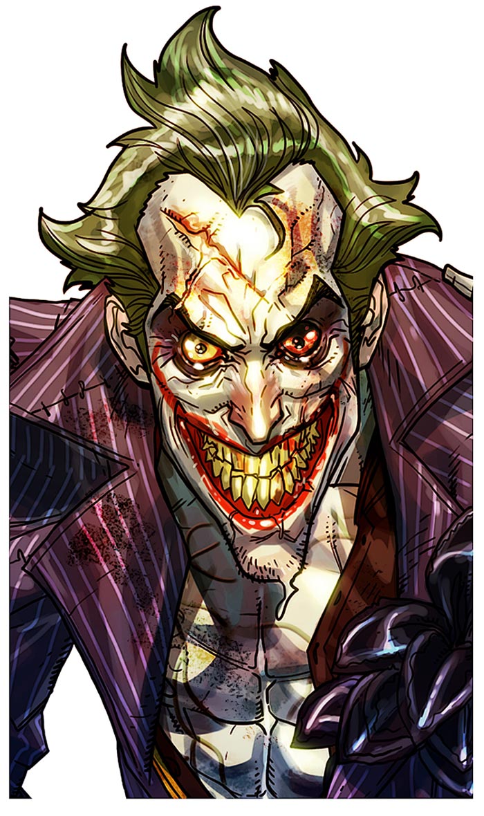 Joker Face Art from Batman: Arkham City