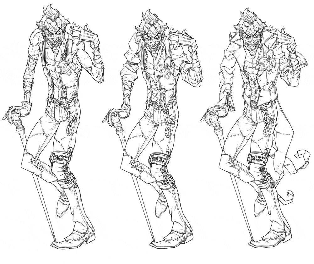 Joker Sketches from Batman: Arkham City