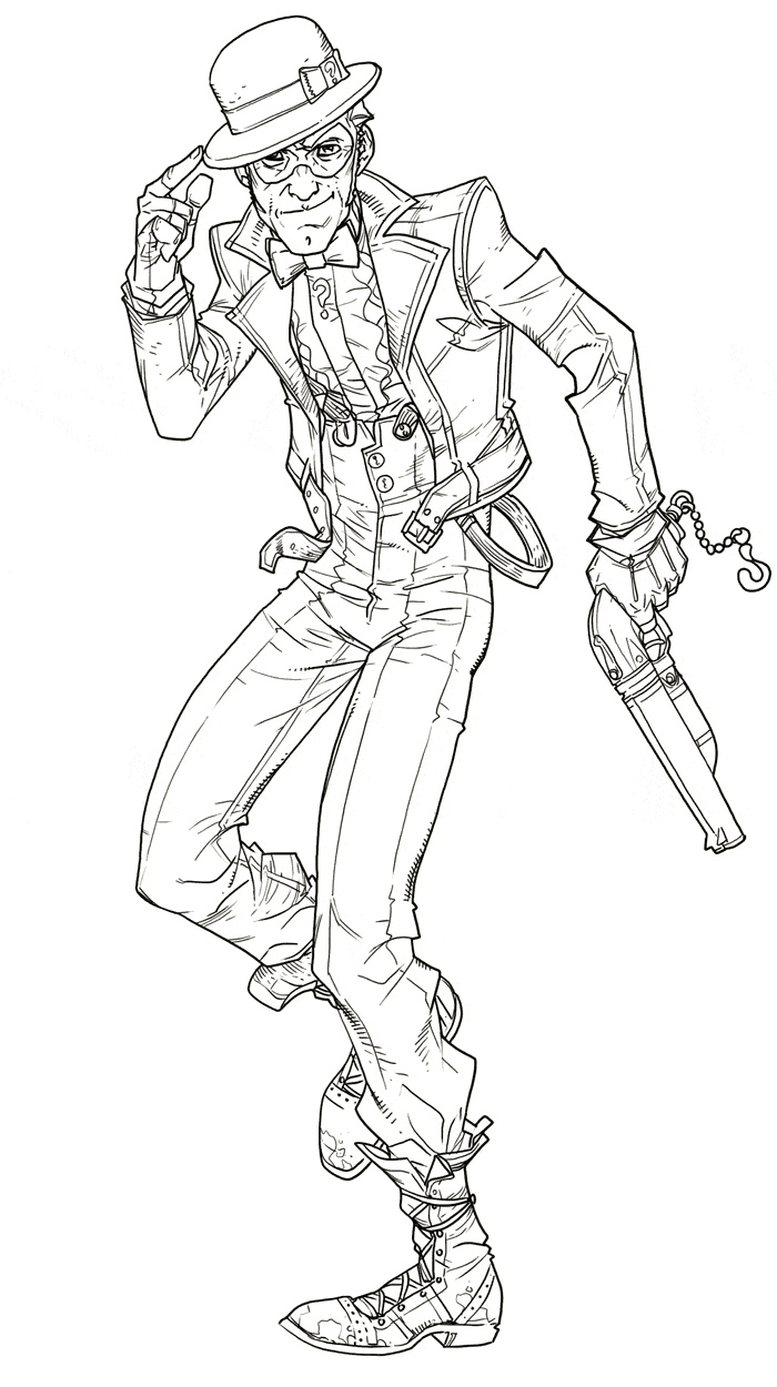 Riddler Sketch from Batman: Arkham City