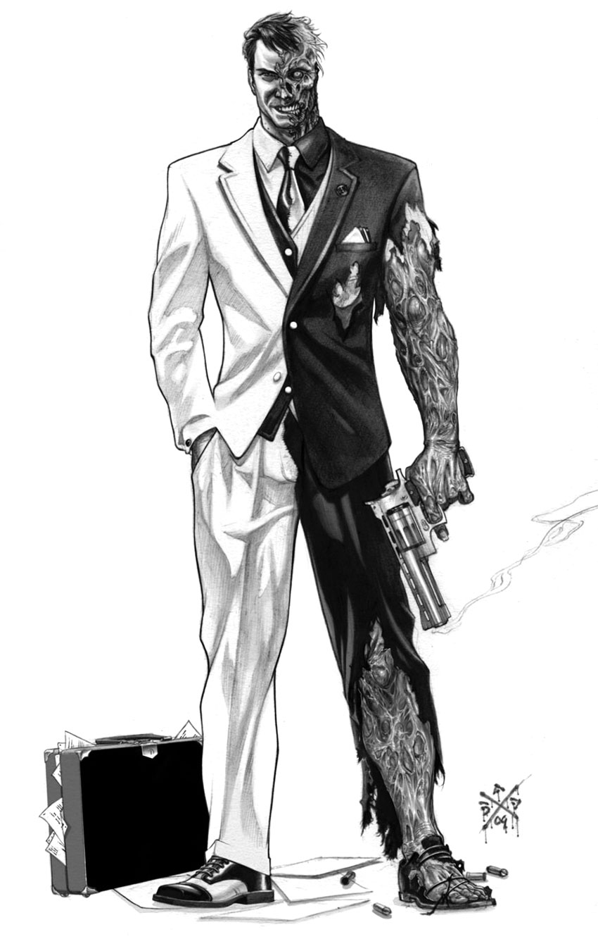 Two-Face Sketch from Batman: Arkham City