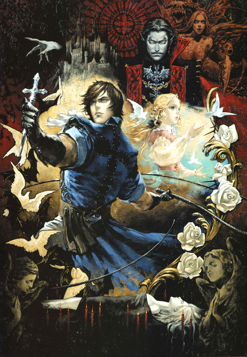 Main Characters Illustration from Castlevania: Dracula X Chronicles